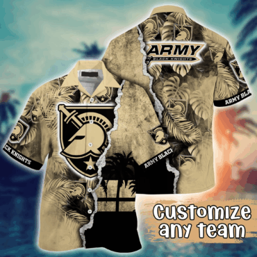 Army Black Knights Ncaa Hawaiian Shirt Custom Sun Rays The Green Pitch Sport Shirts