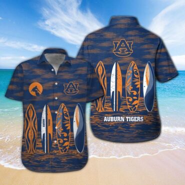 Auburn Tigers Design Hawaiian Shirt Tropical Short Sleeve Unique Button Up