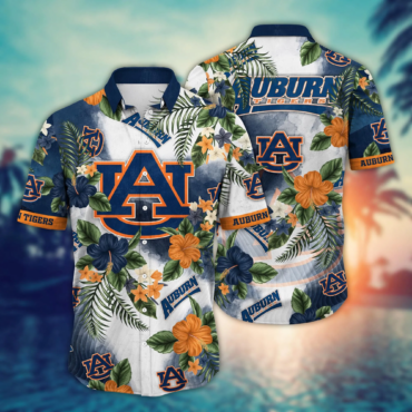 Auburn Tigers Ncaa Hawaiian Shirt Sun Uptime Aloha Shirt