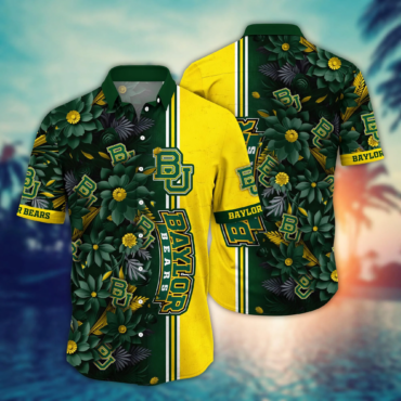 Baylor Bears Ncaa Hawaiian Shirt Custom Blooming Flowers Aloha Shirt