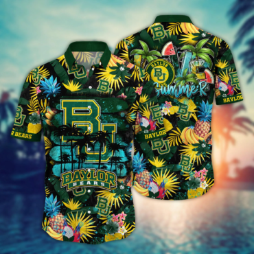 Baylor Bears Ncaa Hawaiian Shirt Sun Raystime Aloha Shirt