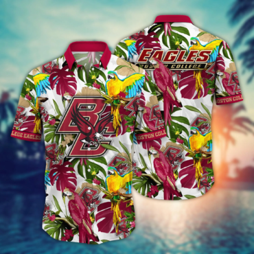 Boston College Eagles Ncaa Hawaiian Shirt Sun Showerstime Aloha Shirt