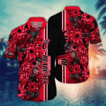 Cincinnati Bearcats Ncaa Hawaiian Shirt Custom Fireflies Aloha Shirt