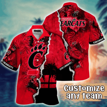 Cincinnati Bearcats Ncaa Hawaiian Shirt Custom Warm Nights Aloha Shirt