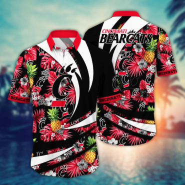 Cincinnati Bearcats Ncaa Hawaiian Shirt Ocean Waves Aloha Shirt