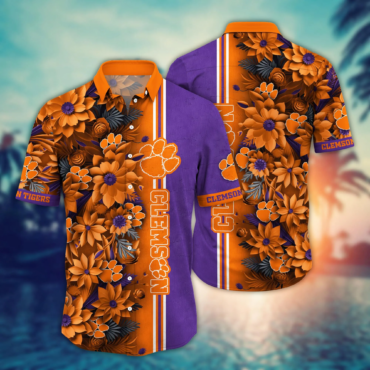 Clemson Tigers Ncaa Hawaiian Shirt Custom Sunglasses Aloha Shirt