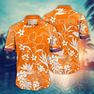 Clemson Tigers Ncaa Hawaiian Shirt Sun Raystime Aloha Shirt
