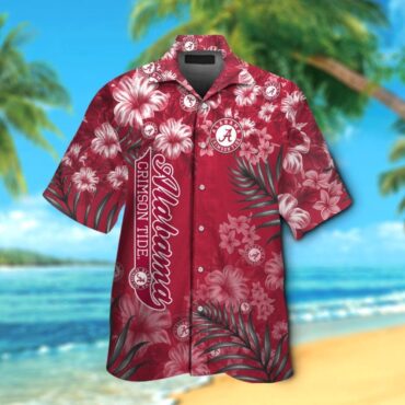 Crimson Tide Alabama Hawaiian Shirt Design Tropical Short Sleeve Elegance