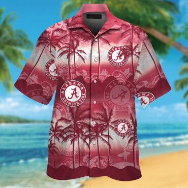 Alabama Crimson Tide Short Sleeve Shirt Hawaiian Tropical Unique Design