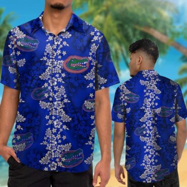Florida Gators Short Sleeve Button Up Tropical Hawaiian Shirt