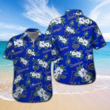 Florida Gators Short Sleeve Button Up Tropical Hawaiian Shirt