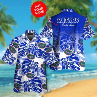 Florida Gators Short Sleeve Button Up Tropical Hawaiian Shirt