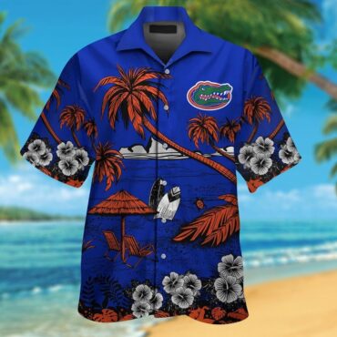 Florida Gators Short Sleeve Button Up Tropical Hawaiian Shirt