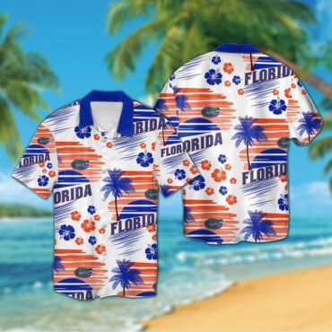 Florida Gators Short Sleeve Button Up Tropical Hawaiian Shirt