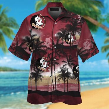 Florida State Seminoles Short Sleeve Button Up Tropical Hawaiian Shirt