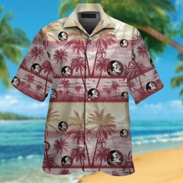 Florida State Seminoles Short Sleeve Button Up Tropical Hawaiian Shirt