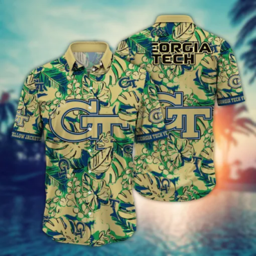 Georgia Tech Yellow Jackets Ncaa Hawaiian Shirt Beach Days Aloha Shirt