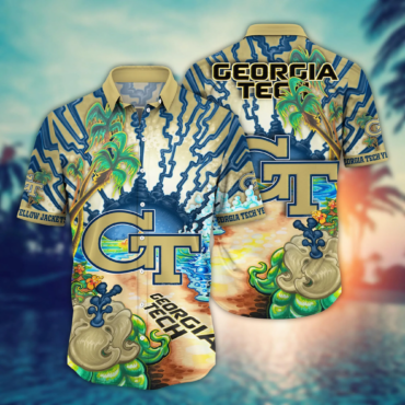 Georgia Tech Yellow Jackets Ncaa Hawaiian Shirt Vacation Spotstime Soccer Shirts