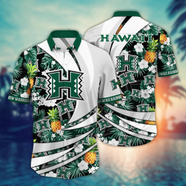 Hawaii Rainbow Warriors Ncaa Hawaiian Shirt Blooming Flowers Aloha Shirt