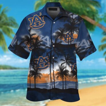Auburn Tigers Short Sleeve Tropical Shirt Button Up
