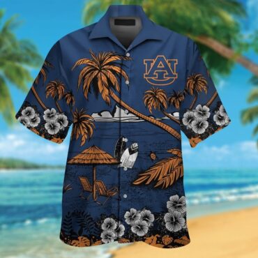 Auburn Tigers Shirt Button Up Tropical