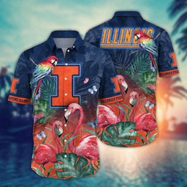 Illinois Fighting Illini Ncaa Hawaiian Shirt Barbecues Aloha Shirt