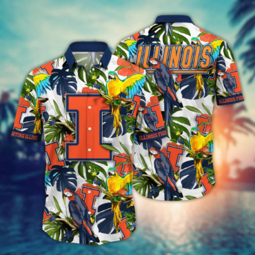 Illinois Fighting Illini Ncaa Hawaiian Shirt Getawaystime The Beautiful Game Shirts