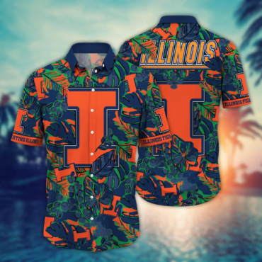 Illinois Fighting Illini Ncaa Hawaiian Shirt Summer Fruits Aloha Shirt