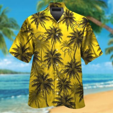 Iowa Hawkeyes Short Sleeve Button Up Tropical Hawaiian Shirt
