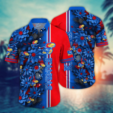 Kansas Jayhawks Ncaa Hawaiian Shirt Custom Hiking Aloha Shirt