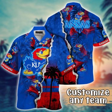 Kansas Jayhawks Ncaa Hawaiian Shirt Custom Sunlight Aloha Shirt