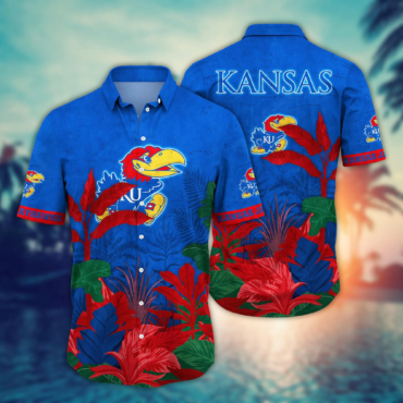 Kansas Jayhawks Ncaa Hawaiian Shirt Hot Sands Penalty Game Shirts