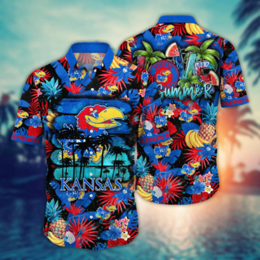 Kansas Jayhawks Ncaa Hawaiian Shirt Parasolstime Aloha Shirt