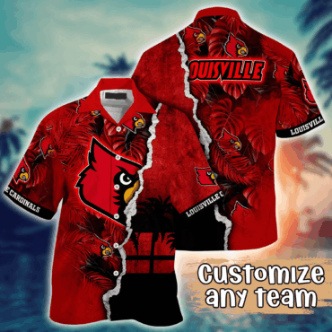 Louisville Cardinals Ncaa Hawaiian Shirt Custom Flip Flops Aloha Shirt