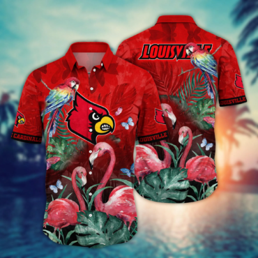 Louisville Cardinals Ncaa Hawaiian Shirt Fresh Mowed Lawns Aloha Shirt