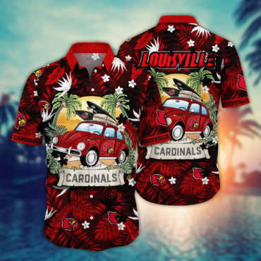 Louisville Cardinals Ncaa Hawaiian Shirt Tanningtime Aloha Shirt