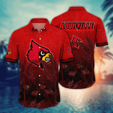 Louisville Cardinals Ncaa Hawaiian Shirt Traveltime Aloha Shirt