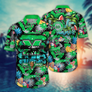 Marshall Thundering Herd Ncaa Hawaiian Shirt Air Conditioningtime Aloha Shirt