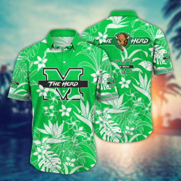 Marshall Thundering Herd Ncaa Hawaiian Shirt Outdoor Moviestime Aloha Shirt