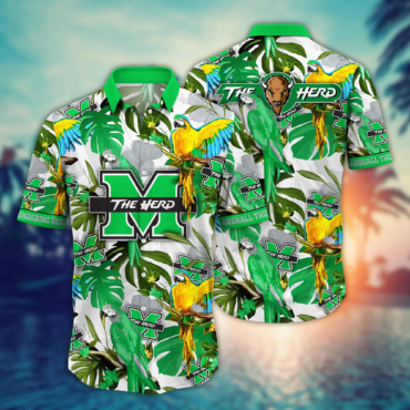 Marshall Thundering Herd Ncaa Hawaiian Shirt Shortstime Aloha Shirt