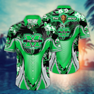 Marshall Thundering Herd Ncaa Hawaiian Shirt Sun Up Aloha Shirt