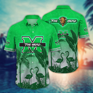 Marshall Thundering Herd Ncaa Hawaiian Shirt Sunningtime Aloha Shirt