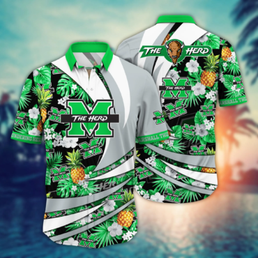 Marshall Thundering Herd Ncaa Hawaiian Shirt Warm Nights Aloha Shirt
