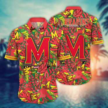 Maryland Terrapins Ncaa Hawaiian Shirt Fireflies Aloha Shirt