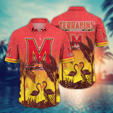 Maryland Terrapins Ncaa Hawaiian Shirt Sun Soakedtime Aloha Shirt