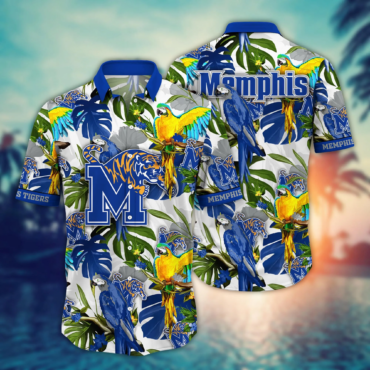 Memphis Tigers Ncaa Hawaiian Shirt Summer Nightstime Aloha Shirt