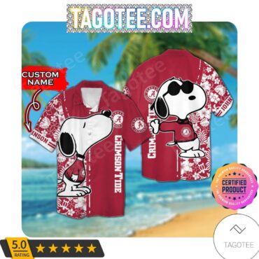 Alabama Crimson Tide Custom Name Hawaiian Shirt