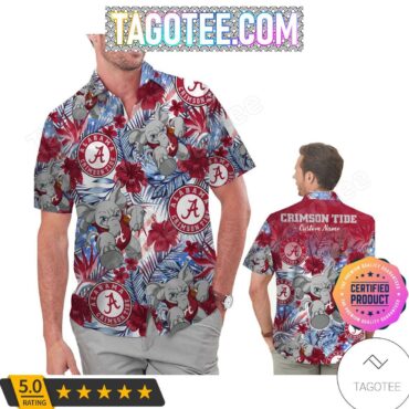 Alabama Crimson Tide Custom Name Hawaiian Shirt V7 Aloha Shirt