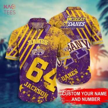 Albany Great Danes Custom Name Number Gold Trendy Hawaiian Shirt Aloha Shirt