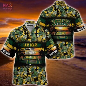 Baylor Bears Floral Pattern Sunset Hawaiian Shirt